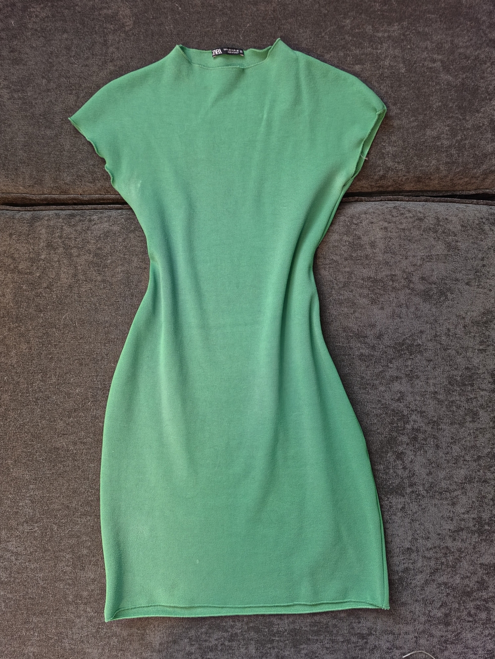 ZARA Emerald Green Fitted Mini Dress